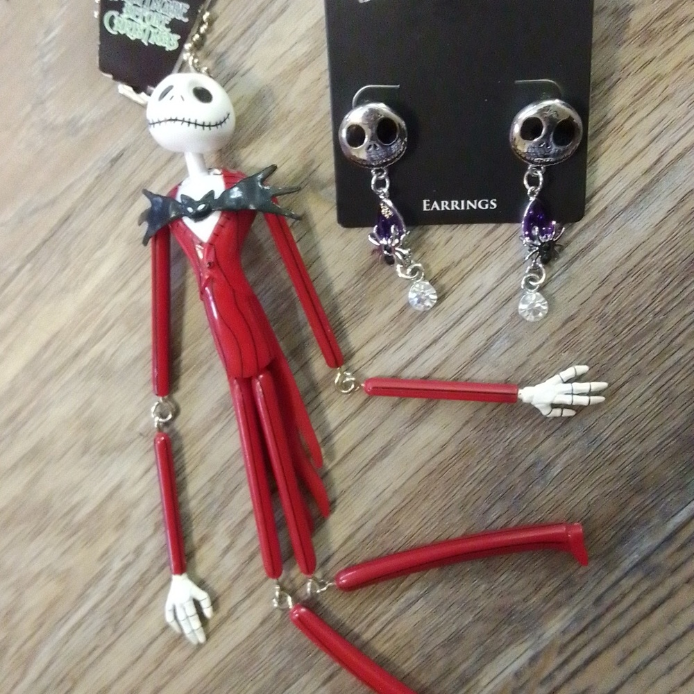 Nightmare Before Christmas Earrings & Keychain